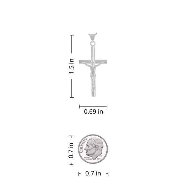 Bella Luce Sterling Silver Crucifix - Picture 4 of 6